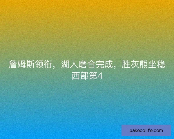 詹姆斯领衔，湖人磨合完成，胜灰熊坐稳西部第4