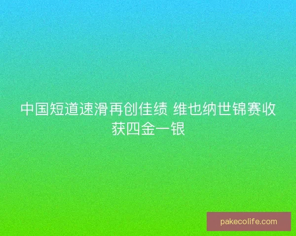 中国短道速滑再创佳绩 维也纳世锦赛收获四金一银